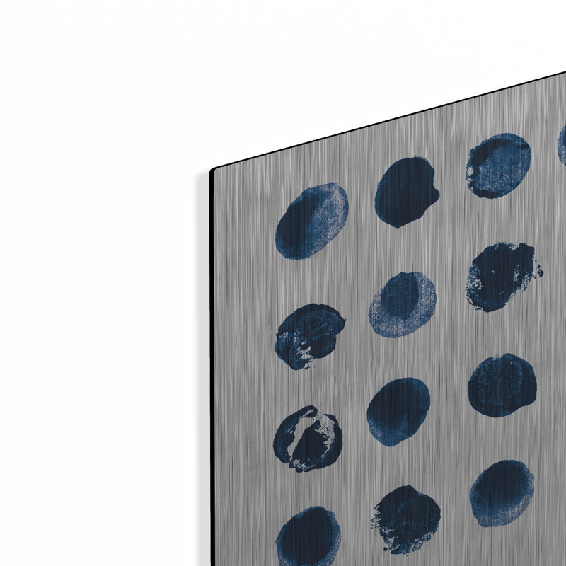 Art mural en métal Markmake Blue Sq 1 'par Melissa Averinos, H 24 po x l 24 po