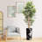 Artificial Tree in Contemporary Geometric Pattern Planter Fake Bamboo Silk Tree Plant Pot Plus Tree-103592541