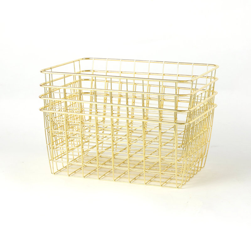 Métal / cube métallique, Or, H 4,7 po x P 8,7 po x l 3,2 po