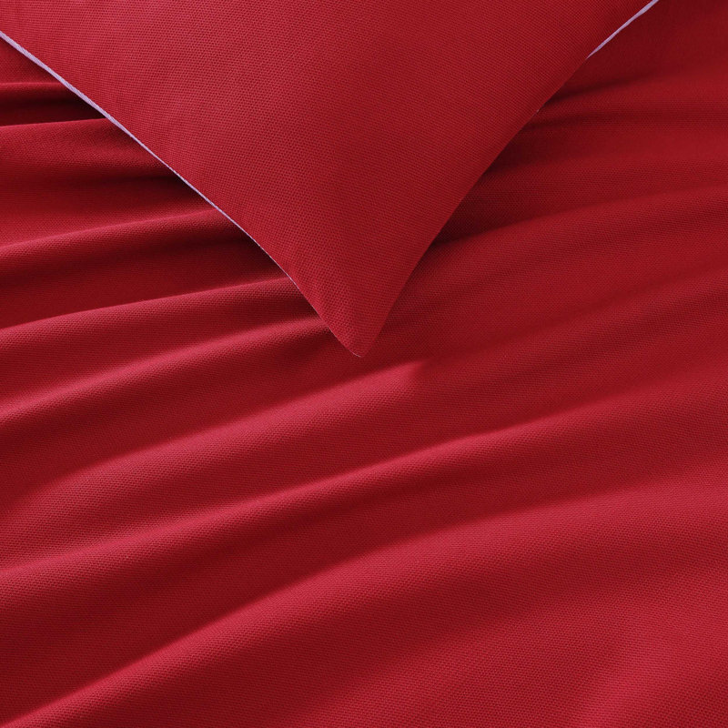 Ensemble de housse de couette Tommy Hilfiger, Rouge, Housse de couette très grand et 2 très grandes t