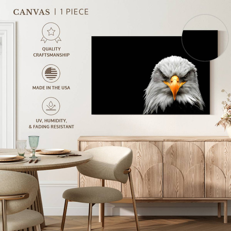 Brampt Angry Bald Eagle, 8" H x 12" W