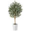 Adcock Artificial Olive Tree with Decorative Pot, UV Resistant Faux Olive Tree with Natural Trunk-700034060-700034061