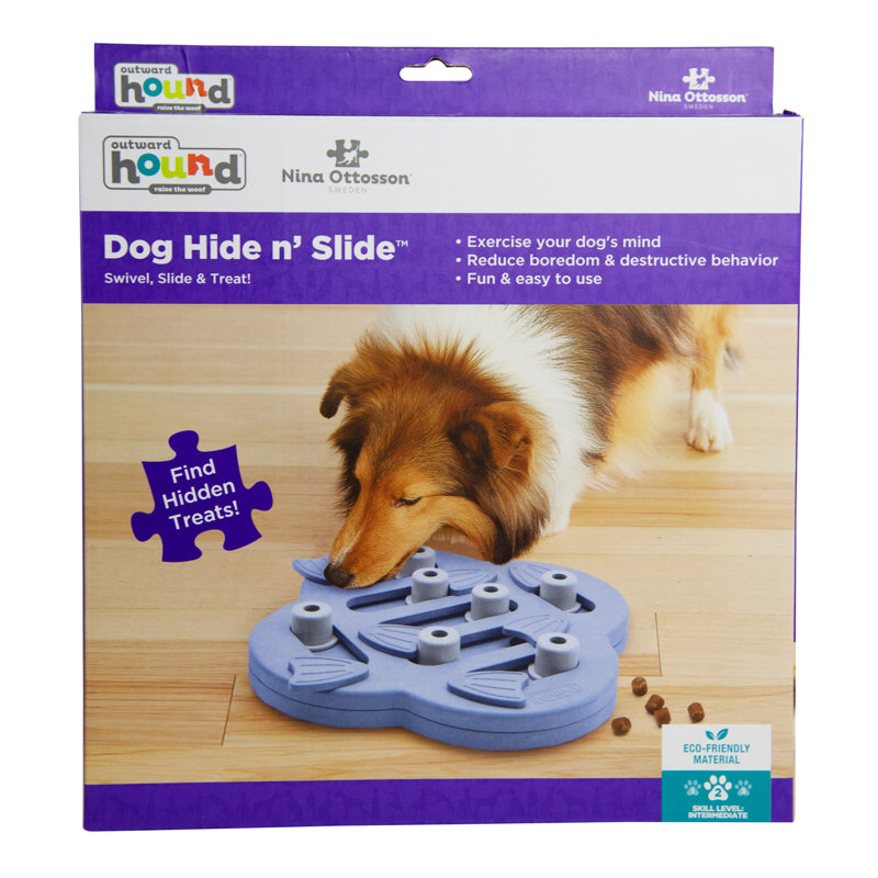 Blue Composite Interactive Dog Treat Puzzle Dispenser