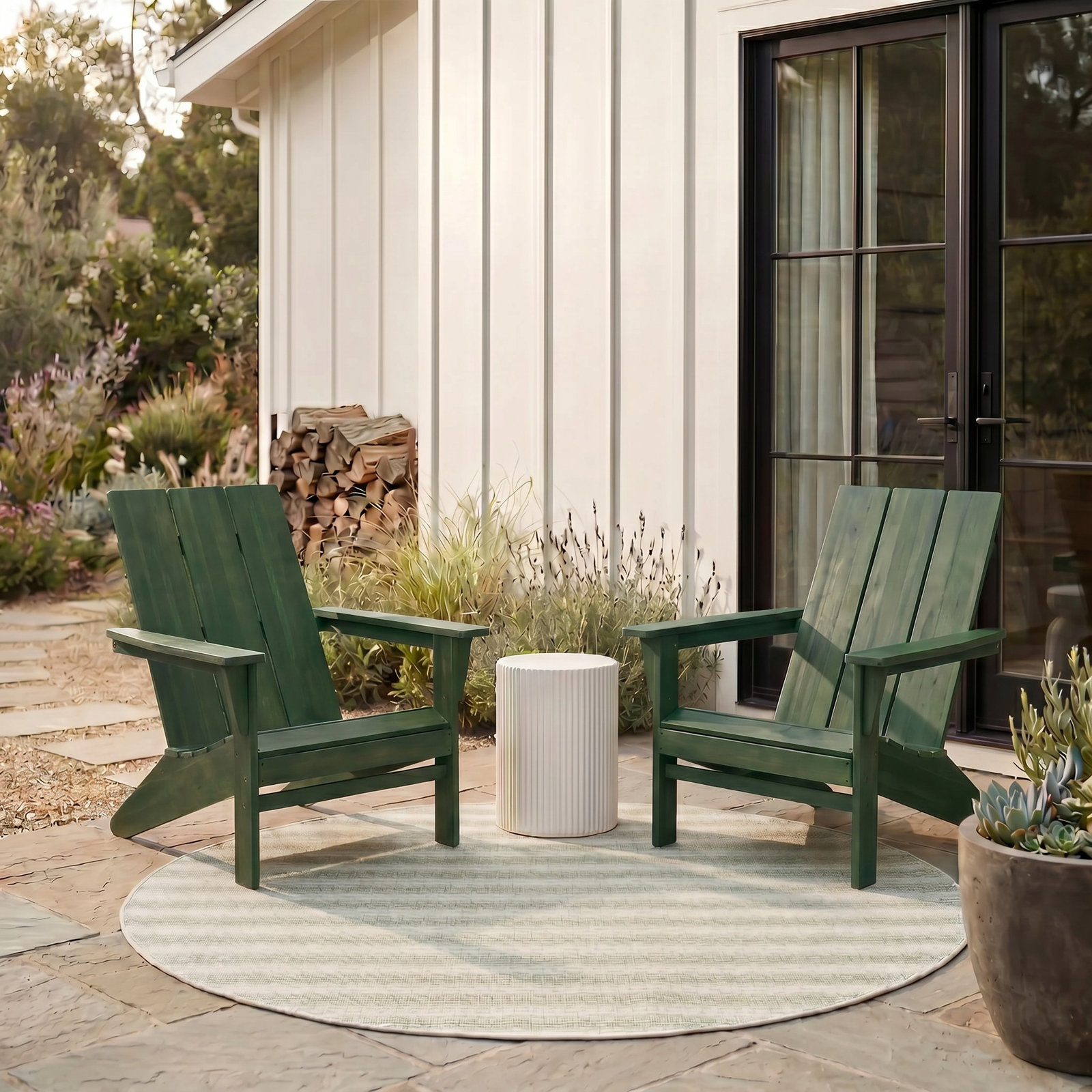 Acacia Adirondack Chair, Green