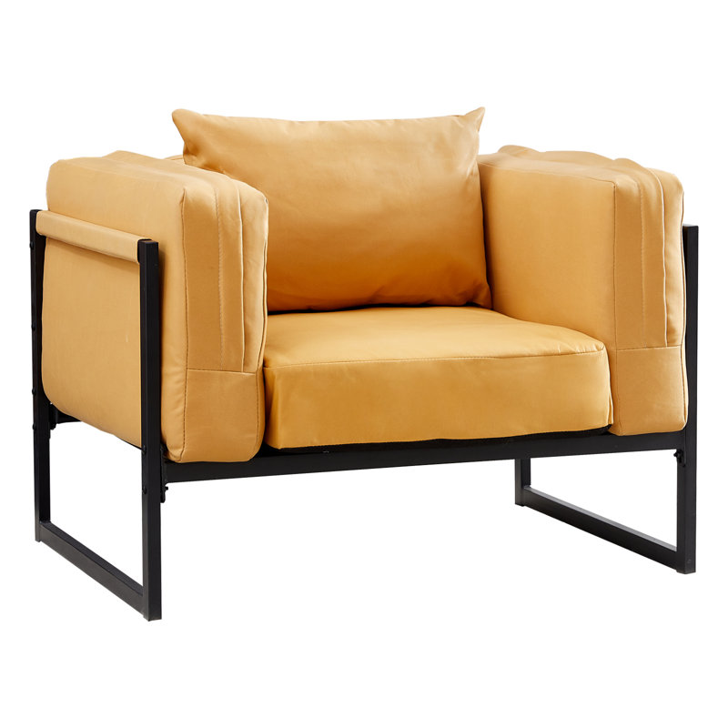 Khrishna 1 Seater Faux Leather Sofa, Dark Brown