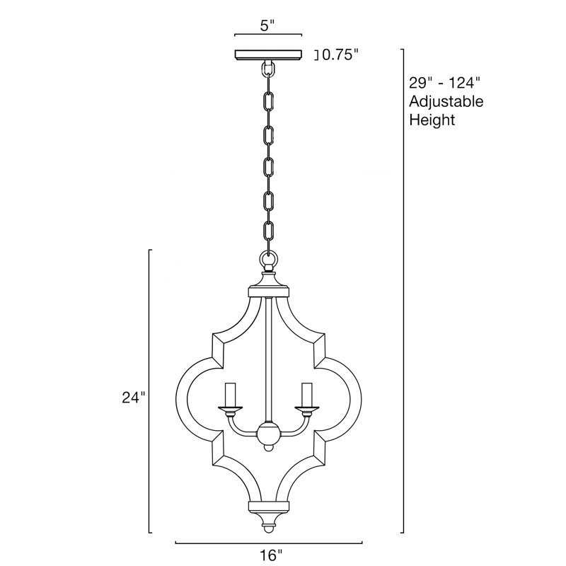 Luminaire suspendu géométrique à 4 lumières Amela