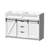 48" Farmhouse Double Sink Bathroom Vanity With Barn Door & Storage Drawers-15817230