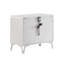 2-Drawer Nightstand With Dual USB Port, White High Gloss