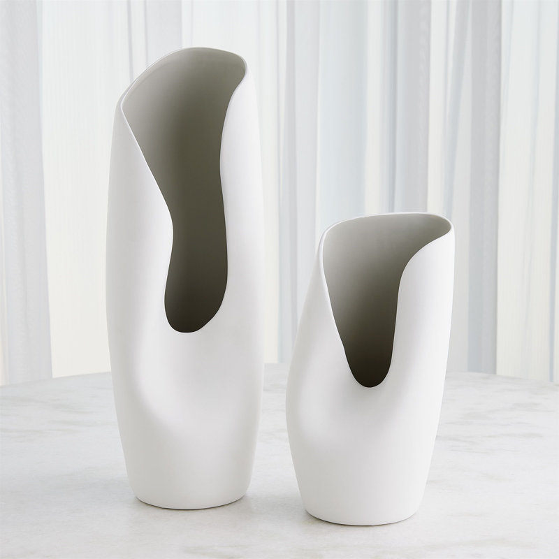 Avian Handmade Ceramic Table Vase, 22"H x 6.5" W x 8" D