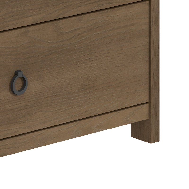 Commode 5 tiroirs Mucci, Chêne brun foncé