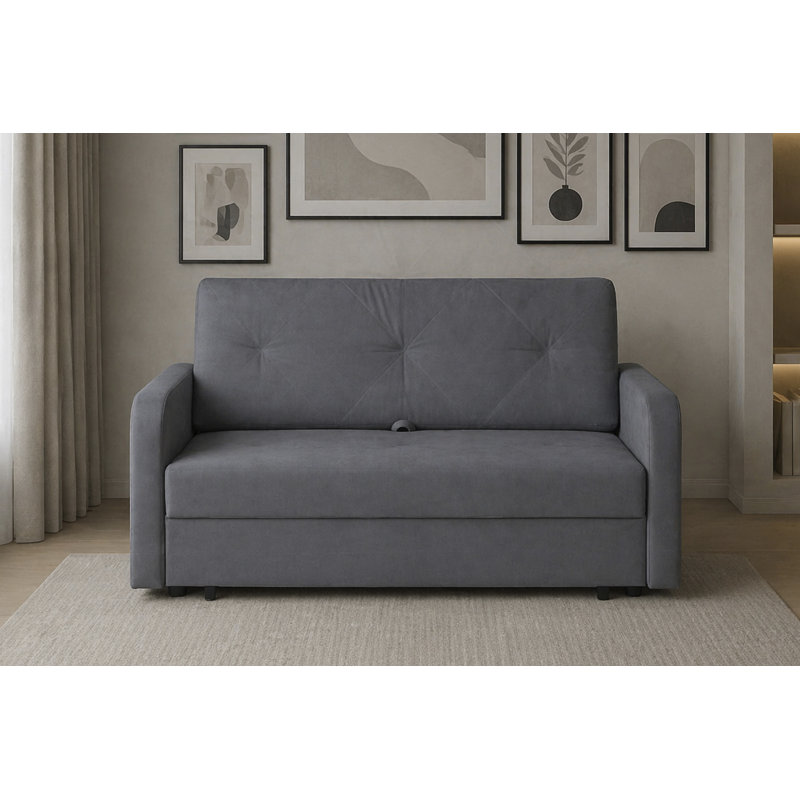 2 Seater Fabric Sofa, Grey