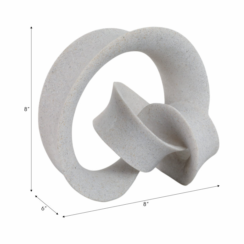 Sagebrook Home 8" Menen Small Loop Statuary, Gray