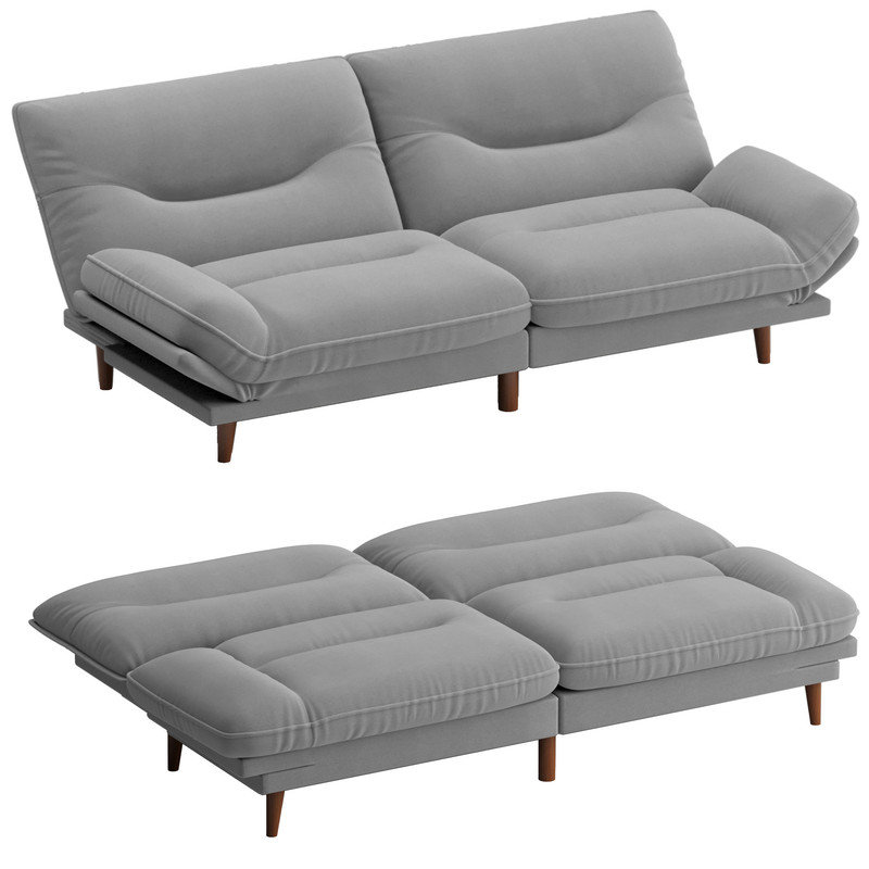 65 po FUTON et lit FUTON, Lin noir