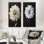 Dahlia gris et charme romantique III - Nature, impression murale en métal 2 pièces