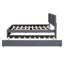 Lit tapissier en tissu de lin gris avec tête de lit en brique, lit gigogne simple et 2 tiroirs, solide et optimisant l'espace, aucun sommier tapissier requis-1031905480