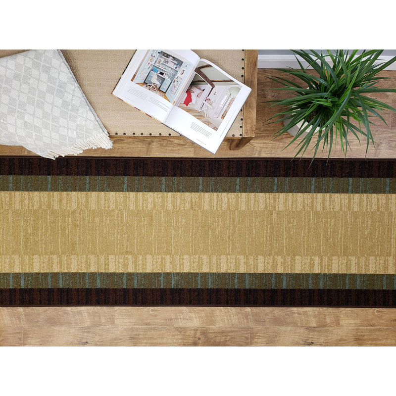 Tapis beige Cooke, Tapis de couloir 2 pi 8 po x 9 pi 1 po