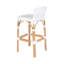 Tabouret de bar à dossier bas en rotin de 30 po de hauteur Estella, blanc lisse-836956-836957