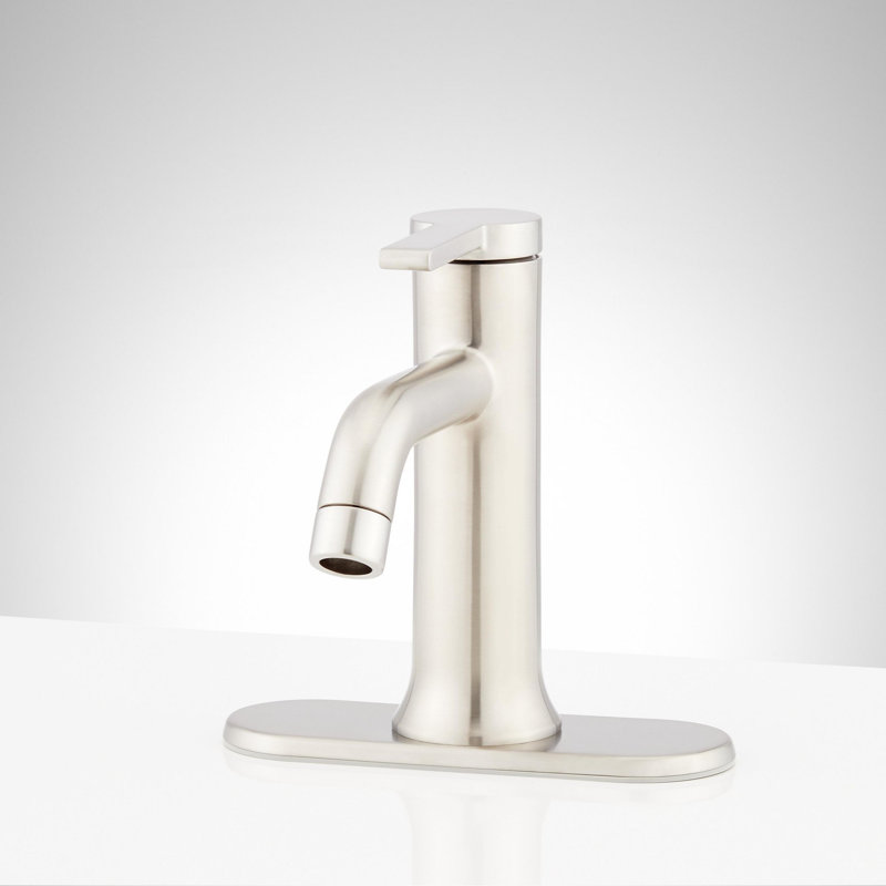 Lentz 1.2 GPM Single Hole Bathroom Faucet, Brushed Nickel