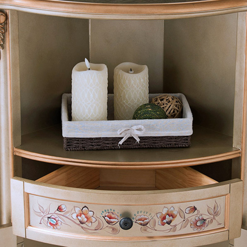 Corner Triangle Cabinet with Storage