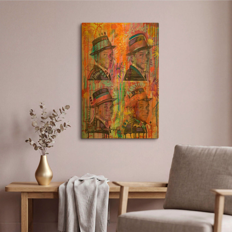 Tableau mural en métal doré « Frankie » de Dean Russo, 40,6 cm x 61 cm, 16 po x 24 po