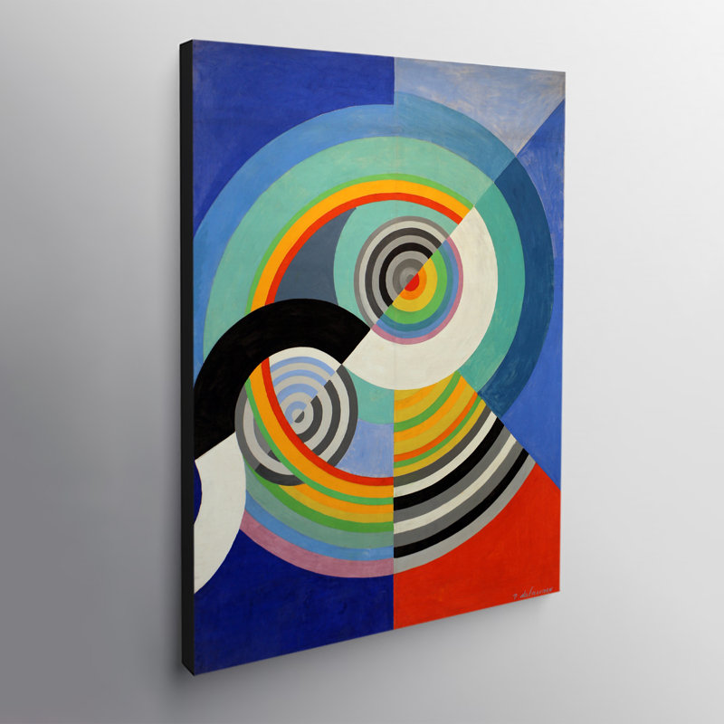 Rythme Number 3 1938 by Robert Delaunay - Wrapped Canvas Painting, 61cm H x 41cm W x 4cm D