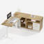 Adonia 67" L-Shaped Adjustable Standing Desk With 2 File Cabinets, AC/USB, Sit-Stand Home Office Desk-1672752251