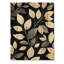 Feuilles noires et beiges douces - Décoration murale en bois de feuilles - sur bois de pin naturel-261973824