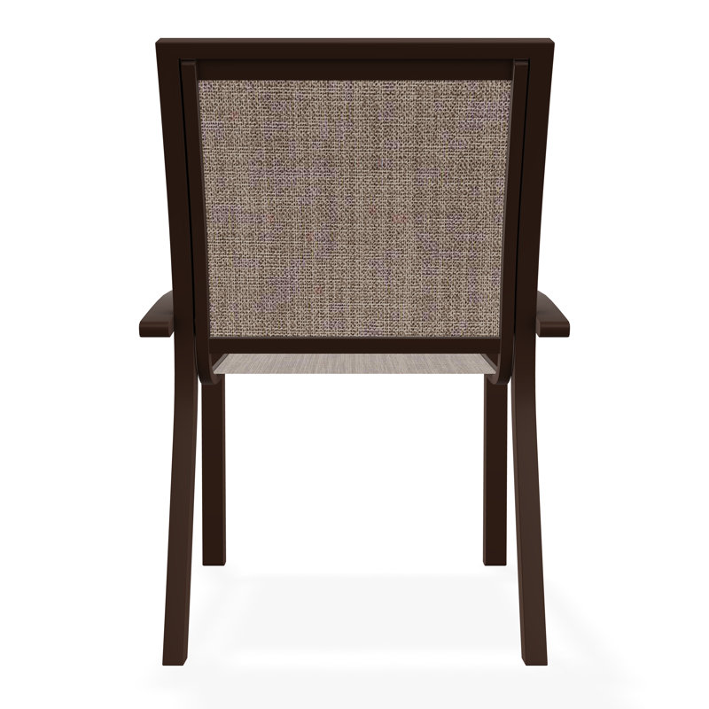 Chaise de café empilable Kendall, Kona, Fenouil Augustine Sunbrella®