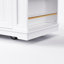Grand îlot de cuisine de 53 pouces avec 2 tabourets de bar, prise de courant, support de rangement interne pour porte, chariot de rangement de cuisine sur 5 roulettes avec abattant, 5 supports latéraux ouverts, 3 tiroirs, pour la cuisine, la salle à manger, blanc