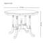 Table de salle à manger en bois massif de style français