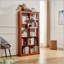 Bibliothèque ouverte en bois à combinaison gratuite, rangement pour plusieurs espaces, assemblage facile avec sangles anti-basculement, organisateur classé pour la maison