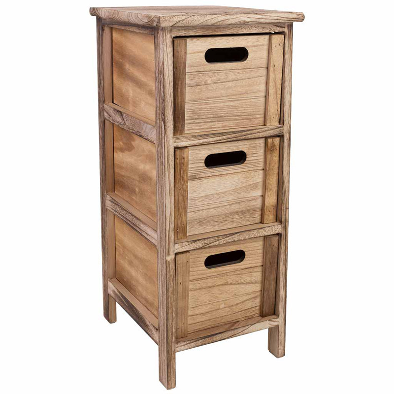 Ilene 26cm W 3 - Drawer Chest of Drawers, Brown