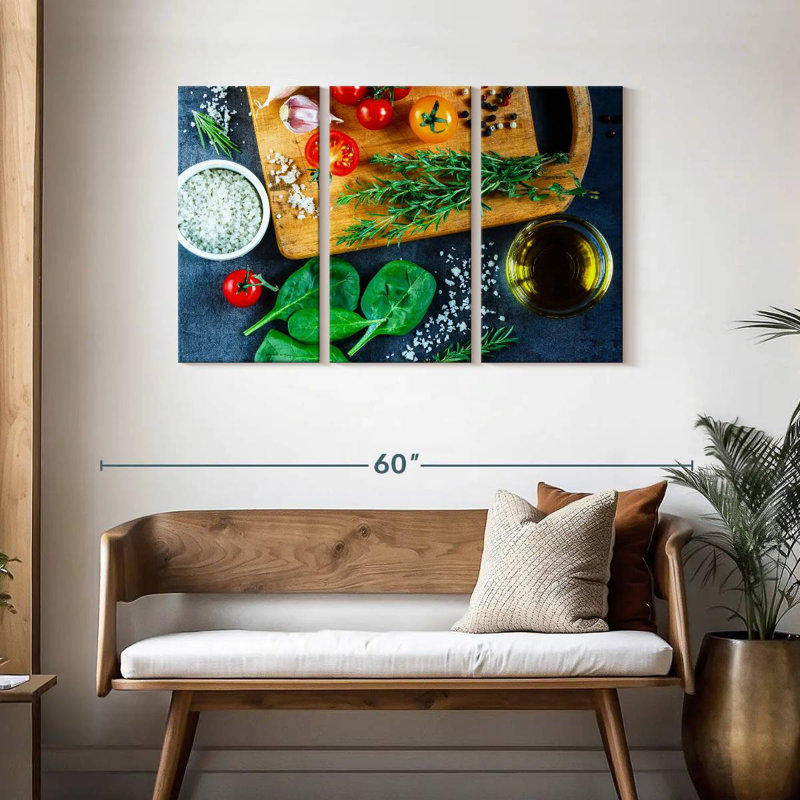 Yarlin Red And Green Vegetables, 28" H x 45" W