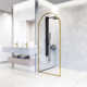 Arden 34" W x 78" H Fixed Framed Shower Screen with 3/8" Clear Glass