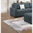 Casual Simple Tufted Couch Living Room Sectional 4Pc Set Dark Gray Fabric Upholstered RAF/LAF One-Arm Loveseat Wedge Ottoman-1004314733