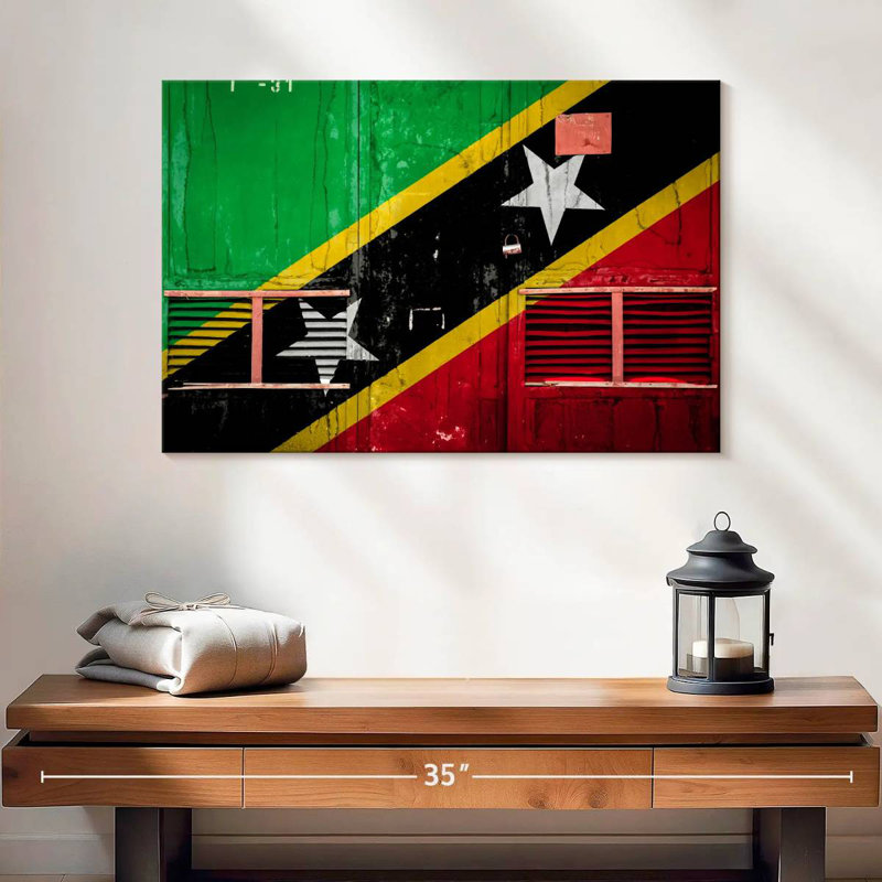 Drapeau Borges Saint-Kitts-et-Nevis, H 16 po x l 24 po