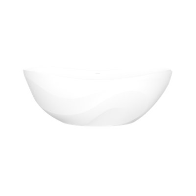 Seros 65" x 30" Freestanding Soaking Bathtub With Curved Rim