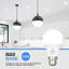 3 PackLED B22 A60 Light Bulb 9W (100W Equivalent) Cool White 6400K Bayonet 820Lumens GLS Golf, Non-Dimmable, CRI 80 Modern Style Home Lighting Decoration Bulb-125556568-125556569