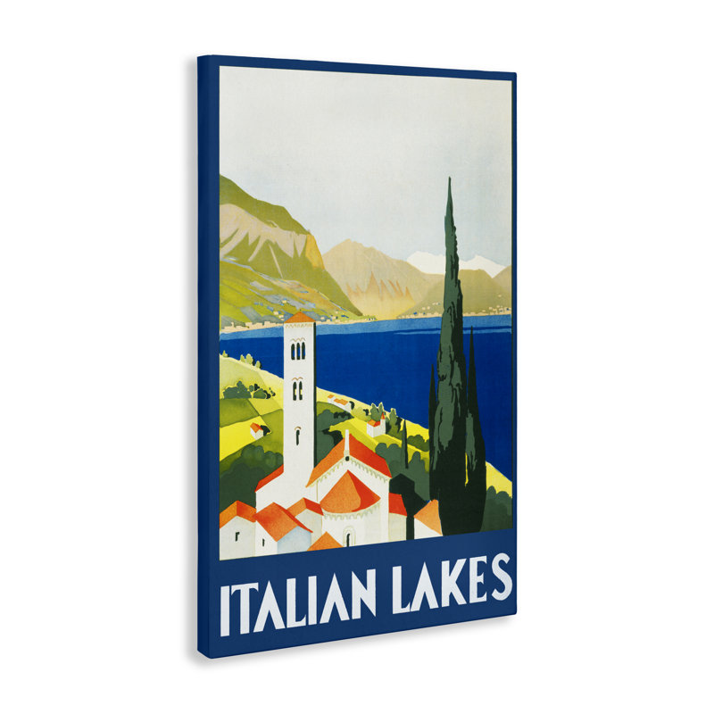 «Italian Lakes Retro Scenery», conception par PIDDIX, H 24 po x l 16 po