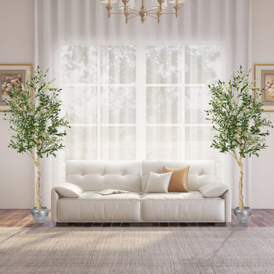 71.5'' Faux Olive Tree Tree in Pot
