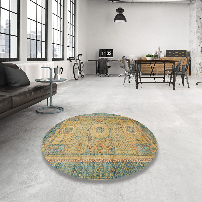 Abstract Indoor Rug, Round 5'