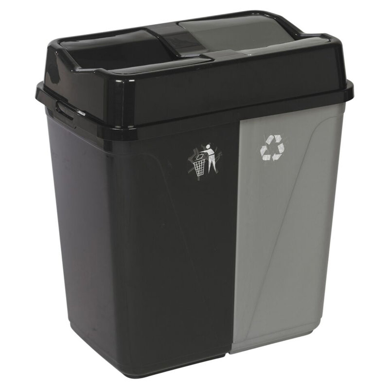 Rebrilliant Plastic Bin, Black/Grey, 100L