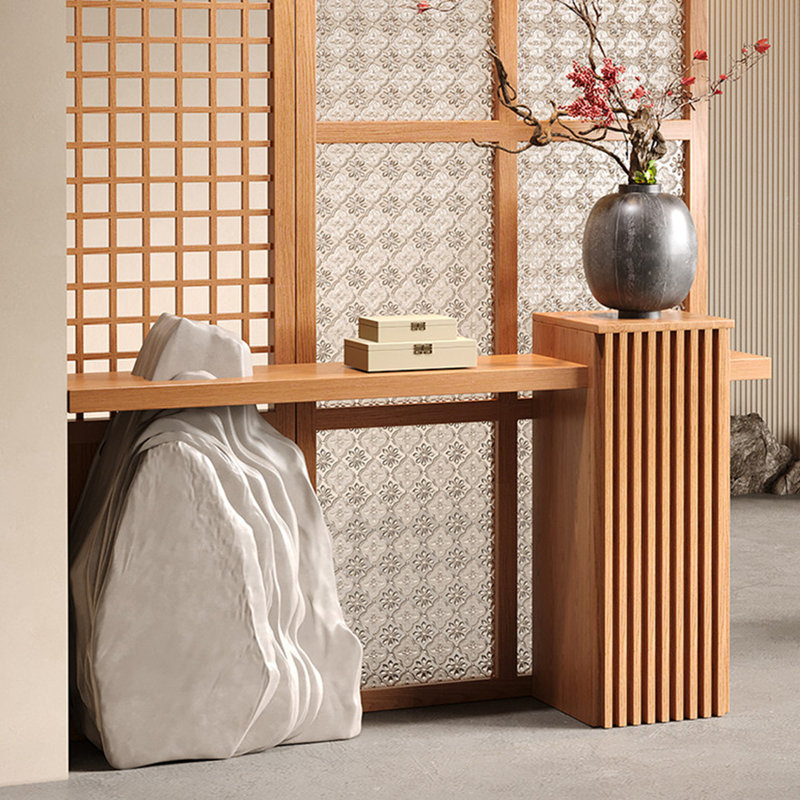 Plateforme d'entrée en pierre simulée, 31.50" H x 86.61" W x 11.81" D