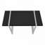 Bureau d'ordinateur, bureau personnel, ordinateur portable, l 48 po, travail, stratifié noir, métal gris, contemporain,-1568787338