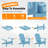 Outdoor Adirondack Chair with Cup Holder All-Weather HIPS Patio Chairs for Lawn, Garden, Fire Pit, Backyard-928513334