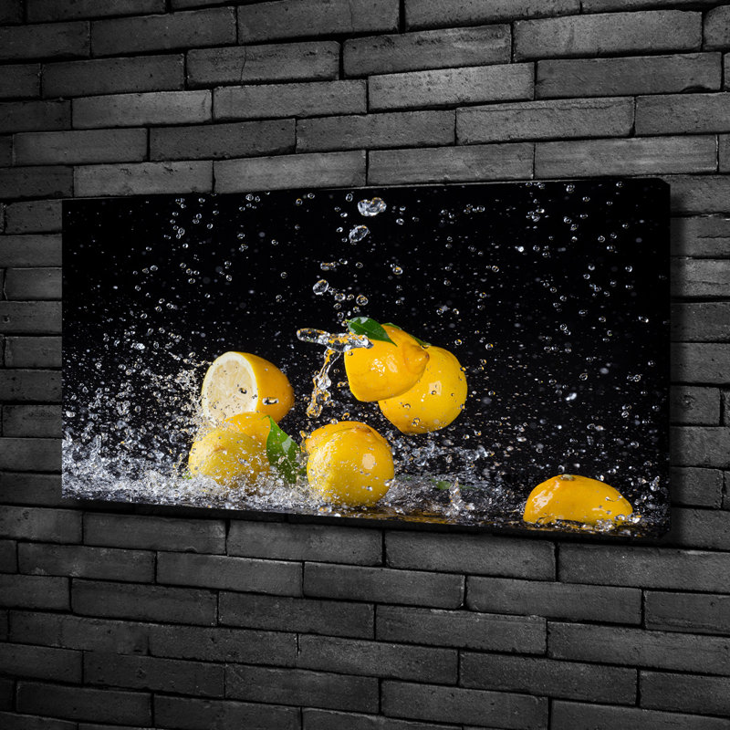 Lemons And Water - Wrapped Canvas Print