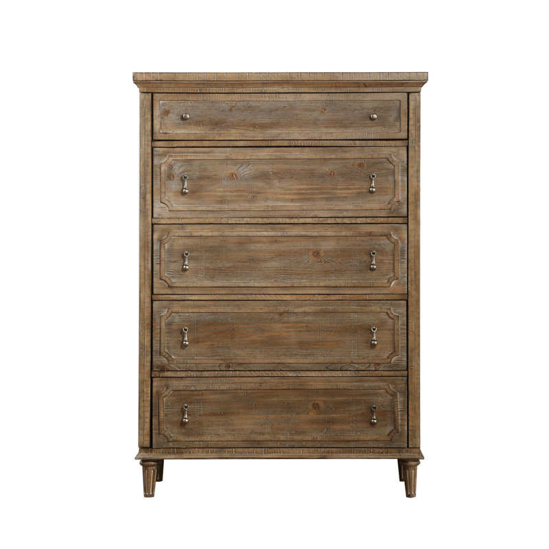 Commode 5 tiroirs Taupe