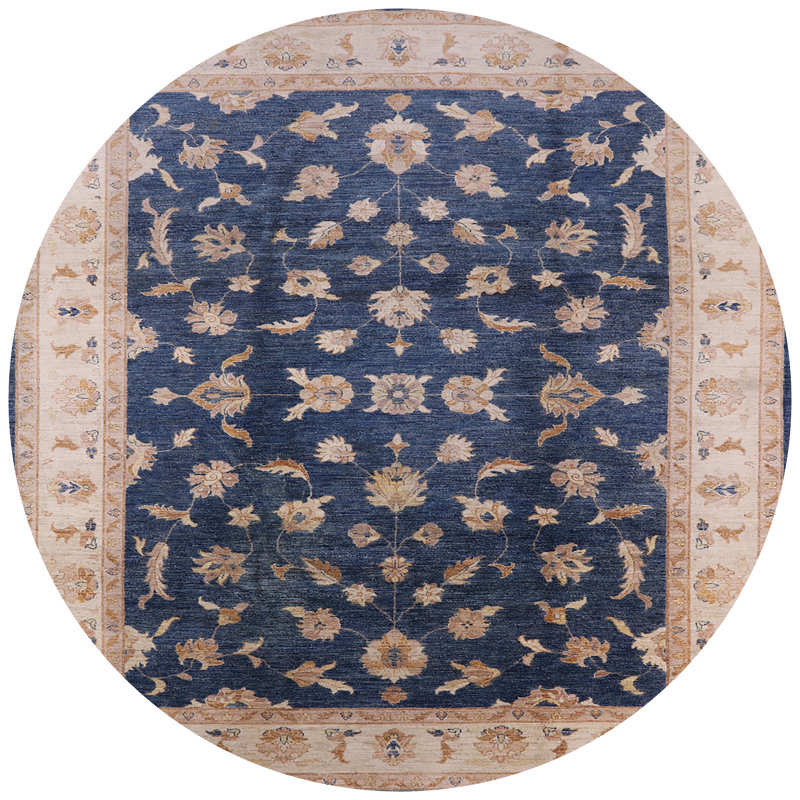 Tapis oriental brun / bleu Mannheim, Rond 8 pi