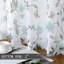Ensemble de 2 panneaux de rideaux diaphanes à motif floral avec passe-tringle-243059544-259993492
