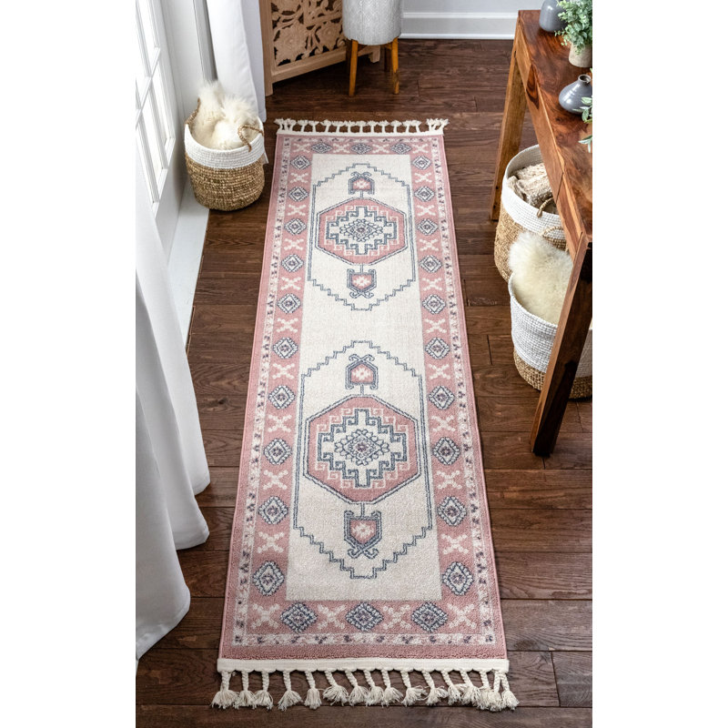 Loop-De-Loop Southwestern Synthetic Area Rug, Runner 67 x 220cm
